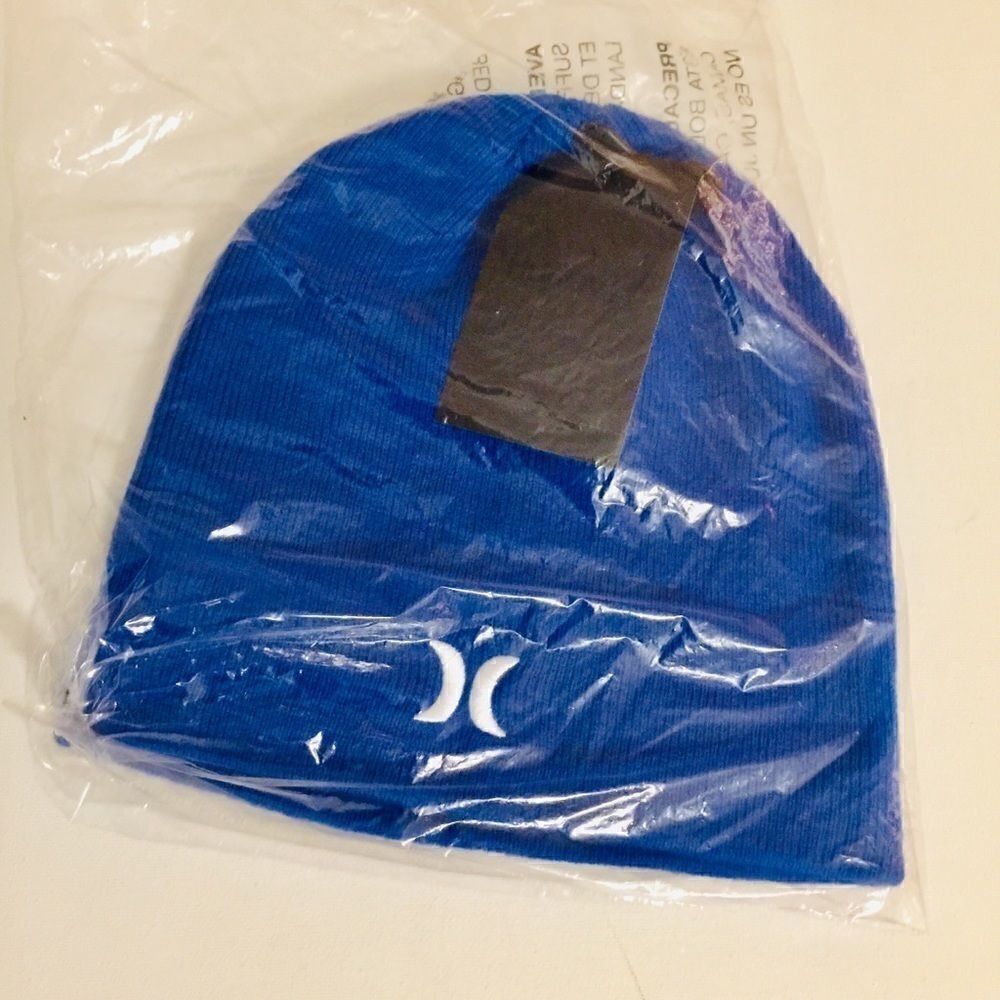 Hurley Embroidered Logo Royal Blue knit beanie